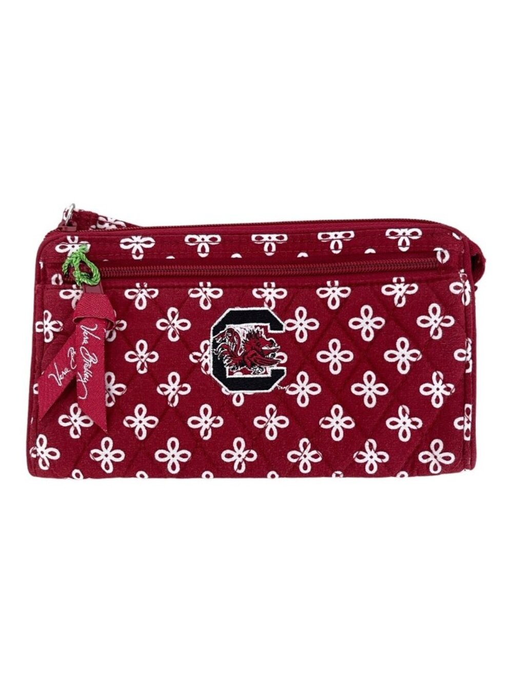 Vera Bradley University of South Carolina Gamecocks Front Zip Wristlet